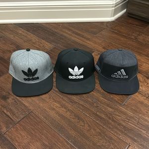 Lot of 3 Brand New Adidas Snapback Hats Mens